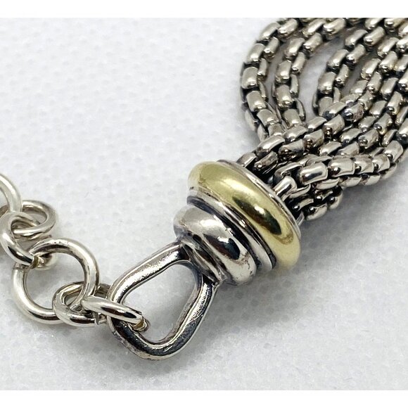 David Yurman 6 Strand & Quatrefoil Enhancer 925 585 - Picture 7 of 13